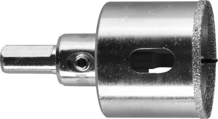 Коронка ЗУБР алмазная в сборе по кафелю, керамике с центрирующим сверлом и имбусовым ключом, зерно 60, 40мм 29850-40 купить в Муравленко