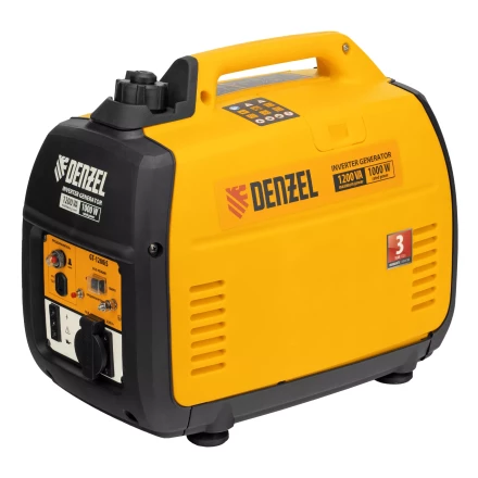 Генератор инверторный Denzel GT-1200iS, 1.2 кВт, 230 В, бак 2.4 л, закрытый корпус, ручной старт купить в Муравленко
