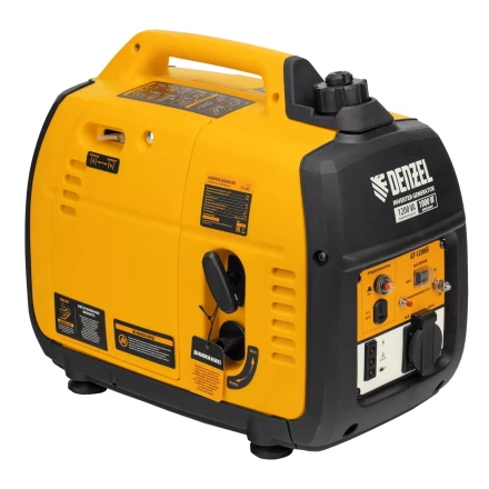 Генератор инверторный Denzel GT-1200iS, 1.2 кВт, 230 В, бак 2.4 л, закрытый корпус, ручной старт купить в Муравленко