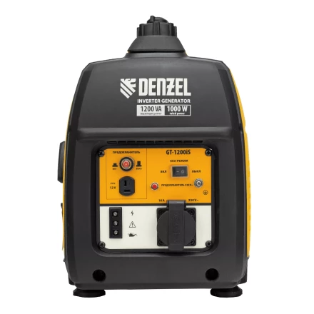 Генератор инверторный Denzel GT-1200iS, 1.2 кВт, 230 В, бак 2.4 л, закрытый корпус, ручной старт купить в Муравленко