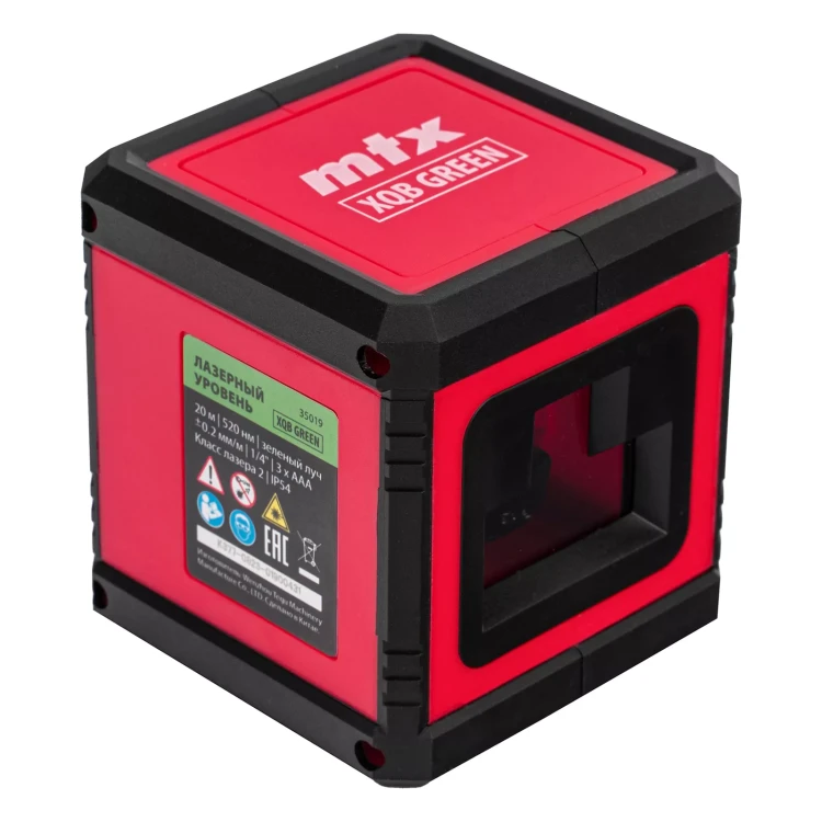 Лазерный уровень MTX XQB GREEN Basic SET, 20 м, зеленый луч, батарейки, резьба 1/4" 35019 купить в Муравленко