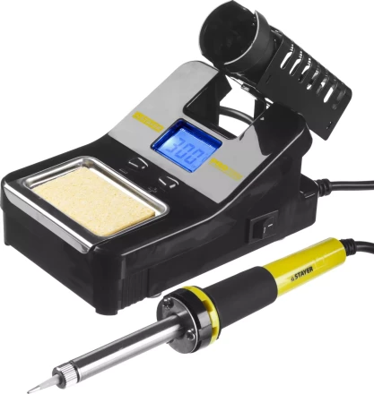 Паяльная станция STAYER &quot;PROFI&quot; цифровая с ЖК дисплеем, диапазон 160-520°C, шаг 10°C, 48Вт 55370 купить в Муравленко
