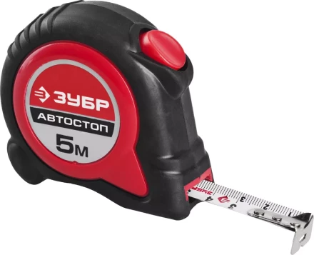 Рулетка ЗУБР &quot;МАСТЕР&quot;, двухкомпонентный корпус, автостоп, 5м/19мм 34052-05-19 купить в Муравленко