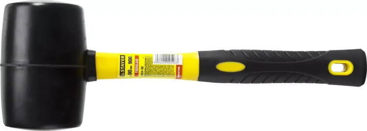 Киянка STAYER "PROFESSIONAL" резиновая ЧЕРНАЯ, с фиберглассовой ручкой, 900г 2054-90 купить в Муравленко