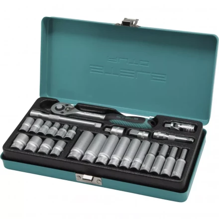 Набор торцевых головок с трещоткой 1/4 26 предметов Stels 13574 купить в Муравленко
