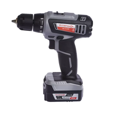 Аккумуляторная дрель-шуруповерт ИНТЕРСКОЛ ДА-14,4ЭР Li-ion АПИ (2 х 1,5Ач) купить в Муравленко
