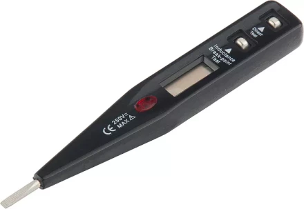 Тестер напряжения 12–220 В жидкокристаллический дисплей с неоновой лампочкой SPARTA 130855 купить в Муравленко