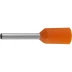 Наконечник СВЕТОЗАР штыревой, изолированный, для многожильного кабеля, оранжевый, 0,5 кв. мм, 25шт 49400-05 купить в Муравленко