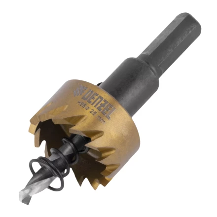 Коронка по металлу HSS, 25 мм, нитридтитановое покрытие Denzel 724104 купить в Муравленко