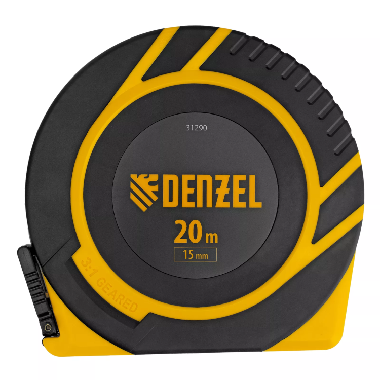 Рулетка геодезическая Denzel 20 м х 15 мм, закрытый корпус, фиберглассовая лента, 31290 купить в Муравленко