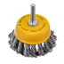 Щетка для дрели Denzel, 65 мм, Чашка, со шпилькой, нержавеющая крученая проволока 744643 купить в Муравленко