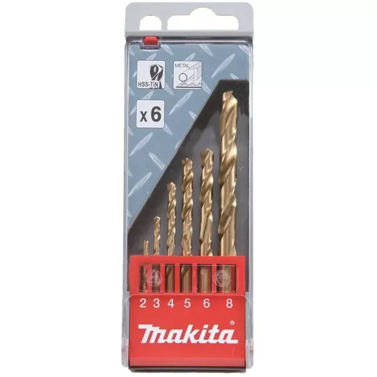 Набор сверл по металлу HSS-Tin Makita, D-43555, 6 шт купить в Муравленко