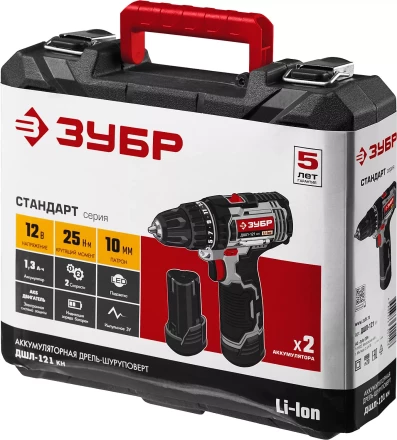 Дрель-шуруповерт 2 АКБ ДШЛ-121 КН серия СТАНДАРТ купить в Муравленко