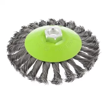 Щетка для УШМ 125 мм М14 &quot;тарелка&quot; крученая металлическая проволока СИБРТЕХ 746117 купить в Муравленко