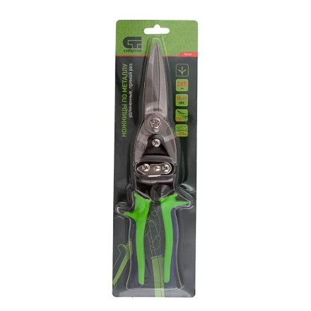 Ножницы по металлу Сибртех 78339, удлиненные, 285 мм, пряморежущие, двухкомпонентные обрезиненные рукоятки купить в Муравленко