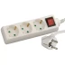 Удлинитель СВЕТОЗАР электрический с заземлением, выключателем, евро, с защитными шторками, 3 гнезда, 5м SV-55035-5 купить в Муравленко