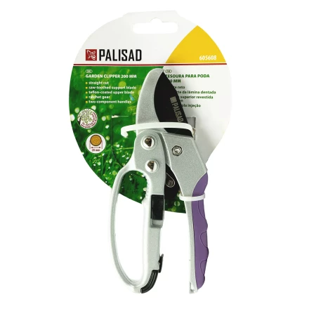 Секатор прямого реза Palisad, 200 мм, храповой механизм, металлические обрезиненные рукоятки, Luxe 605608 купить в Муравленко