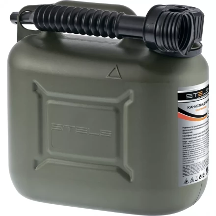 Канистра для ГСМ вертикальная 5 л пластиковая усиленная STELS артикул 53124 купить в Муравленко