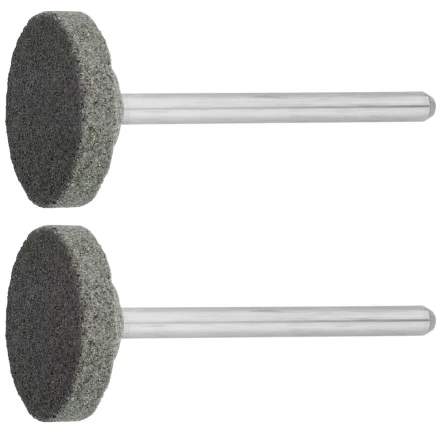 Круг ЗУБР абразивный шлифовальный из карбида кремния на шпильке, P 120, d 20x3,2мм, L 45мм, 2шт 35916 купить в Муравленко