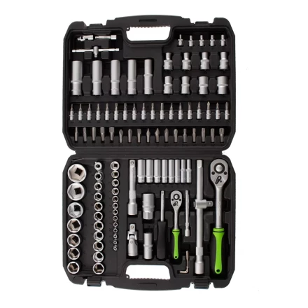 Набор инструмента 108 предметов, 1/2&quot;, 1/4&quot; Сибртех 13498 купить в Муравленко