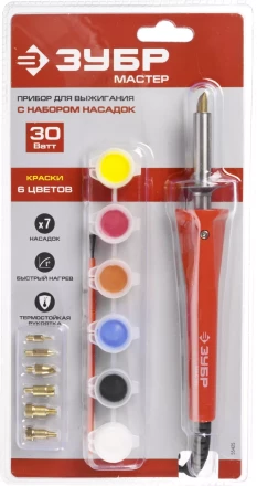 Приборы для выжигания с набором насадок и красками серия МАСТЕР купить в Муравленко