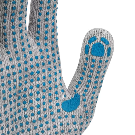 Перчатки трикотажные с ПВХ точкой, 5 пар в упаковке, БОПП-пакет, 7 класс// Россия 67837 купить в Муравленко