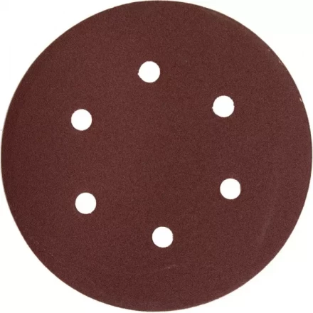 Круг шлифовальный ЗУБР &quot;МАСТЕР&quot; универсальный, из абразивной бумаги на велкро основе, 6 отверстий, Р120, 150мм, 5шт 35566-150-120 купить в Муравленко