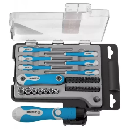 Набор ЗУБР Инструмент &quot;ЭКСПЕРТ&quot; для слесарных и точных работ, отвертки, насадки, имбус.ключи, в пласт.боксе, 41пред. 25293-H41 купить в Муравленко