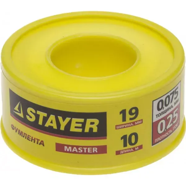 Фумлента STAYER "MASTER", плотность 0,25 г/см3, 0,075ммх19ммх10м 12360-19-025 купить в Муравленко