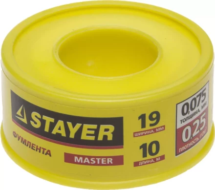 Фумлента STAYER &quot;MASTER&quot;, плотность 0,25 г/см3, 0,075ммх19ммх10м 12360-19-025 купить в Муравленко