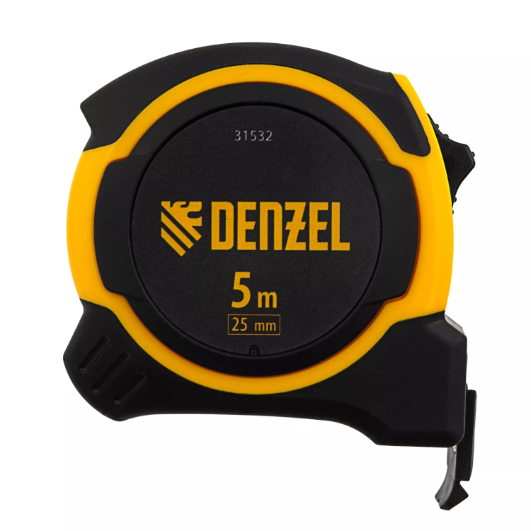 Рулетка Denzel 5м х 25мм, двухкомп. корпус, магнитный обрезиненный зацеп, 31532 купить в Муравленко