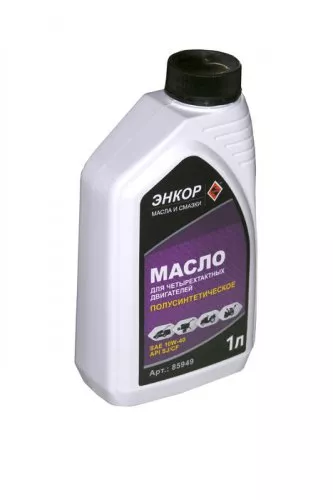 Масло для 4-х такт.дв SAE10W40 полусин ЭНКОР 1л/12 85949 купить в Муравленко