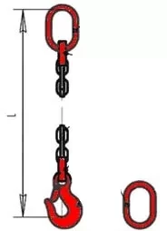 Строп цепной одноветвевой 1СЦ 12.5 т  L=3 м  8 кл купить в Муравленко