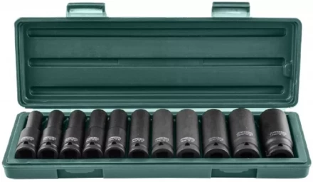 Набор головок торцевых ударных глубоких 1/2&quot;DR 10-24мм 11предметов Jonnesway S03AD4111S 47193 купить в Муравленко
