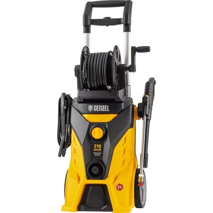 Моечная машина высокого давления R-210iD, 2600 Вт, 210 бар, 8.0 л/мин, асинхронный двигатель, барабан Denzel 58237 купить в Муравленко