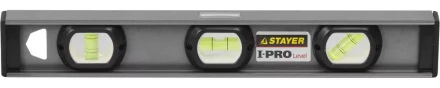 Уровень STAYER &quot;PROFESSIONAL&quot; I-PROLevel, усилен рельс с ручками, утолщен особопрочн профиль, точность 1мм/м, 3 ампулы, 40см 3477-040 купить в Муравленко