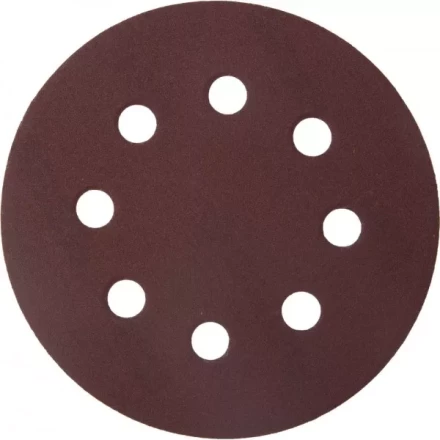 Круг шлифовальный ЗУБР &quot;МАСТЕР&quot; универсальный, из абразивной бумаги на велкро основе, 8 отверстий, Р320, 115мм, 5шт 35560-115-320 купить в Муравленко