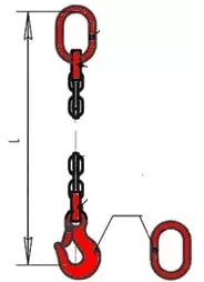 Строп цепной одноветвевой 1СЦ 12.5 т  L=4 м  8 кл купить в Муравленко