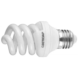 Энергосберегающая лампа СВЕТОЗАР &quot;ЭКОНОМ&quot; спираль,цоколь E27(стандарт),Т3,теплый белый свет (2700 К), 8000час, 9Вт(45) 44352-09_z01