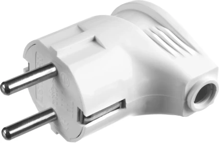 Вилка MAXElectro электрическая, 16А/220В, угловая, с заземлением, белая, STAYER 55161-W купить в Муравленко