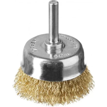 ЗУБР &quot;ПРОФЕССИОНАЛ&quot;. Щетка чашечная для дрели, витая латунированная стальная проволока 0,3мм, 50мм 3525-050_z02 купить в Муравленко