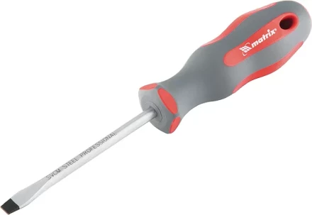 Отвертка Profi SL6,5 х 200 мм SVСM двухкомп. рукоятка MATRIX 11974 купить в Муравленко