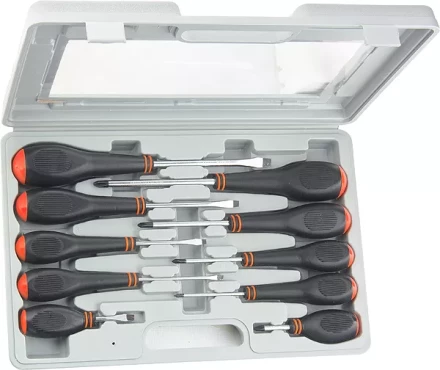 Набор отверток СrV в пластмассовом боксе 10 шт. SPARTA 133565 купить в Муравленко