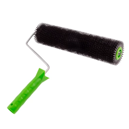 Валик игольчатый для наливных полов с ручкой, острая игла, 300 мм Сибртех 81111 купить в Муравленко