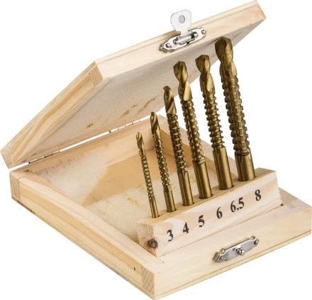 ЗУБР &quot;МАСТЕР&quot;. Сверло фрезеровальное по дереву, тонколистному металлу, 6шт, 3-4-5-6-6.5-8 мм 29965-H6 купить в Муравленко