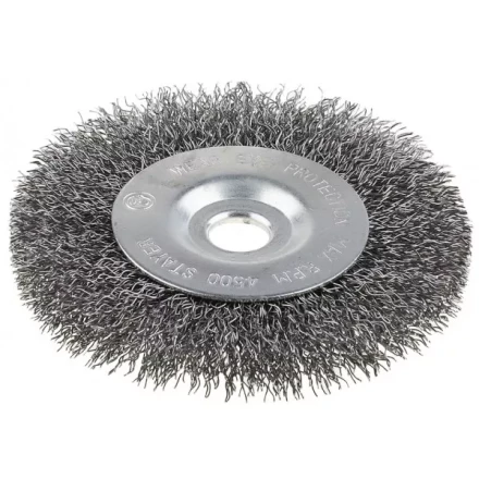 Щетка STAYER дисковая для точильно-шлифовального станка, витая сталь 0,3мм, 175/12,7/16мм 35185-175 купить в Муравленко