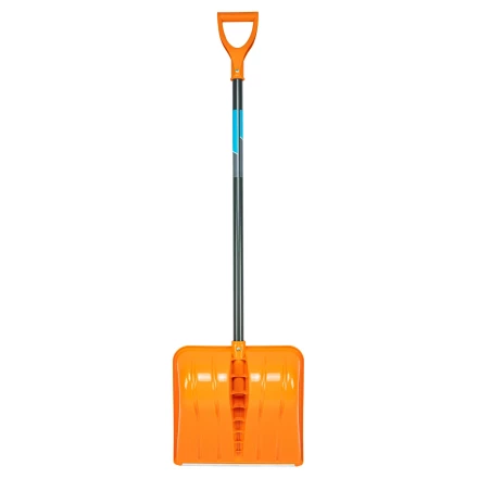 Лопата для уборки снега пластиковая Сибртех, 400х405х1380 мм, стальной черенок, усиленная 61666 купить в Муравленко