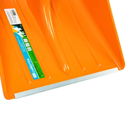 Лопата для уборки снега пластиковая Сибртех, 400х405х1380 мм, стальной черенок, усиленная 61666 купить в Муравленко