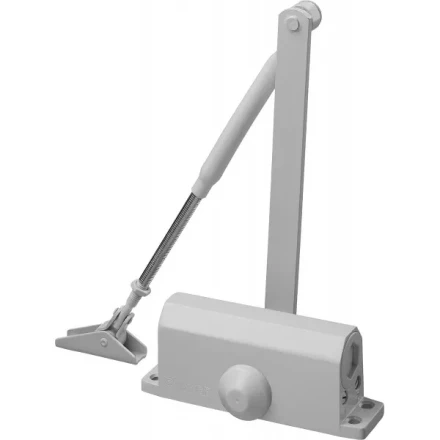 Доводчик дверной STAYER, для дверей массой до 40 кг, цвет белый 37916-50 купить в Муравленко