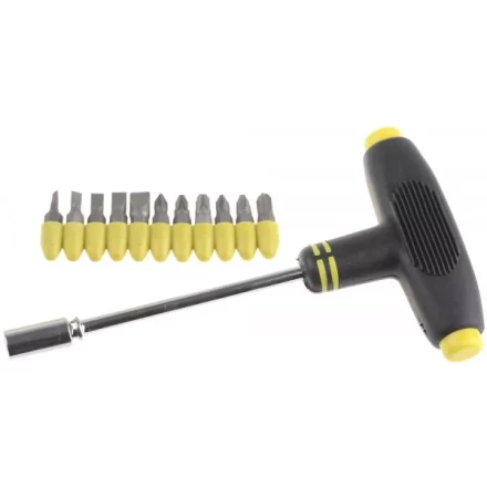 Набор STAYER Отвертка с Т-образной резиновой ручкой с битами, 12 предметов 2541-H6 купить в Муравленко